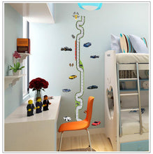 Cartoon race track Height Measure wall stickers for kids room Kids Growth Chart Wall Decals home decor Poster Mural SM6
