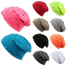 Casual Beanies Women Knitted Cap Solid Color Hip-hop Slouch Skullies Bonnet Cap Hat SM6