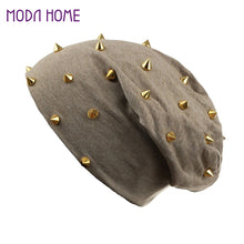 Casual Beanies Women Knitted Cap Solid Color Hip-hop Slouch Skullies Bonnet Cap Hat SM6