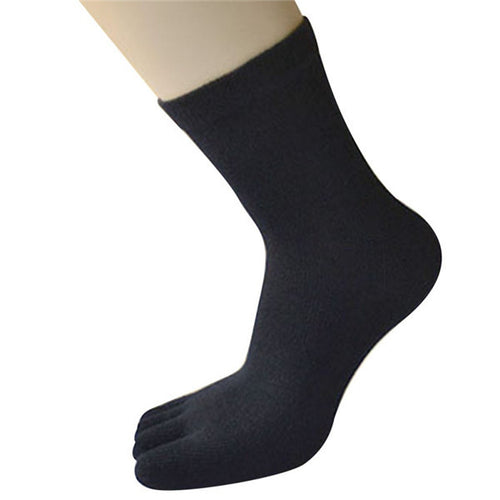 Casual Breathable Men's S Five Finger Toe Socks Solid Long Ankle Cotton Socks New PY6 SM6