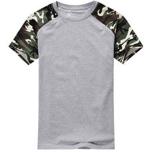 Casual Camouflage T-shirt Men Cotton Army Tactical Combat Military Camo Camp Fashion Tee Shirt Homme SM6