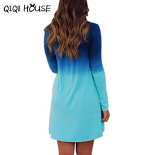 Casual Dress Gradient Candy Color Long Sleeve Loose Dress Autumn Basic Shirtwear Vestidos Casuales De Mujer#C822 SM6