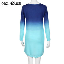 Casual Dress Gradient Candy Color Long Sleeve Loose Dress Autumn Basic Shirtwear Vestidos Casuales De Mujer#C822 SM6