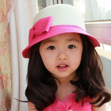 Casual Kids Girls Sun Hat Toddler Beach Bucket Hat Baby Girls Kids Bowknot Straw Caps 5 Sizes SM6