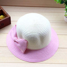 Casual Kids Girls Sun Hat Toddler Beach Bucket Hat Baby Girls Kids Bowknot Straw Caps 5 Sizes SM6