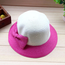 Casual Kids Girls Sun Hat Toddler Beach Bucket Hat Baby Girls Kids Bowknot Straw Caps 5 Sizes SM6