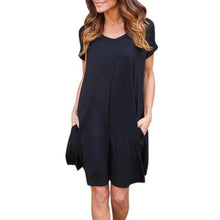 Casual Loose Pocket Dress Women Fashion Ladies Pullover Short Sleeve O-Neck Short Mini T Shirt Dress vestidos verano  #418 SM6