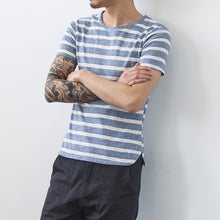 Casual Men T Shirts Slim Fits Men Stripped T SHIRTS Cotton Men T Shirts Soft M-XXL SM6