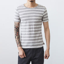 Casual Men T Shirts Slim Fits Men Stripped T SHIRTS Cotton Men T Shirts Soft M-XXL SM6