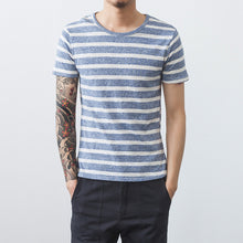 Casual Men T Shirts Slim Fits Men Stripped T SHIRTS Cotton Men T Shirts Soft M-XXL SM6