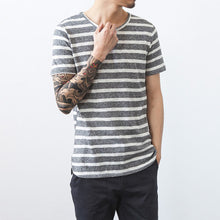 Casual Men T Shirts Slim Fits Men Stripped T SHIRTS Cotton Men T Shirts Soft M-XXL SM6