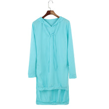 Casual Women Dress Long Sleeve Loose Dress Pockets Shift Dress Women Dress Vestidos Plus Size S-3XL SM6