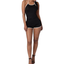 Casual Women Backless Playsuit Sexy Lady Halter Sleeveless Catsuit Women's Short Beach Jumpsuits Rompers Plus Size S-XL 2 Color SM6