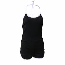 Casual Women Backless Playsuit Sexy Lady Halter Sleeveless Catsuit Women's Short Beach Jumpsuits Rompers Plus Size S-XL 2 Color SM6