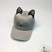 Cat Ear Pattern Women Cap Sequin Kawaii Baseball Caps Summer Fashion Snapback Snapback Gorras Beisbol#99 SM6