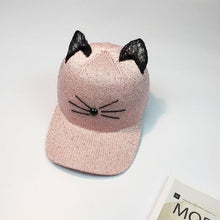 Cat Ear Pattern Women Cap Sequin Kawaii Baseball Caps Summer Fashion Snapback Snapback Gorras Beisbol#99 SM6
