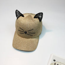 Cat Ear Pattern Women Cap Sequin Kawaii Baseball Caps Summer Fashion Snapback Snapback Gorras Beisbol#99 SM6