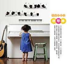 Cat note staff wall stickers stickers children kindergarten classroom piano room shop decoration SM6
