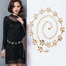 Ceinture Femme Woman Dress Accessories Metal Leaves Belt Alloy Leaf Waistbelt Cintos Para As Mulheres#B725 SM6