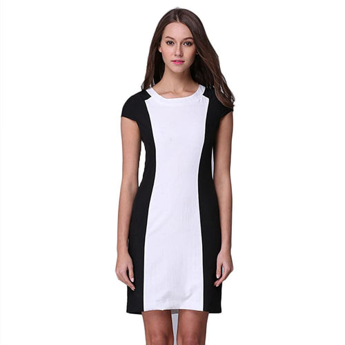 Celebrity Women Sexy Slim Sleeveless Splice Casual Dress Bodycon Dresses S-XXL SM6