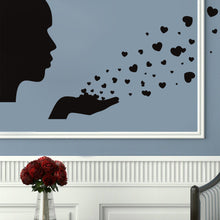 Character "heart"  NEW Living Room Backdrop Removable Waterproof Vinyl decoration poster wall sticker SM6