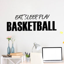 Characters "Basketball Eat Sleep Play" wall stickers home decor decals art For Kids Room  PVC 46*57CM SM6