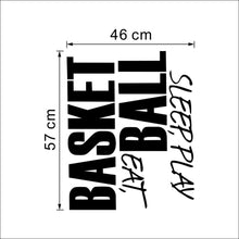 Characters "Basketball Eat Sleep Play" wall stickers home decor decals art For Kids Room  PVC 46*57CM SM6