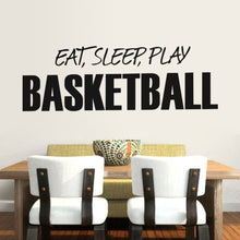 Characters "Basketball Eat Sleep Play" wall stickers home decor decals art For Kids Room  PVC 46*57CM SM6