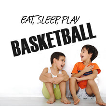 Characters "Basketball Eat Sleep Play" wall stickers home decor decals art For Kids Room  PVC 46*57CM SM6
