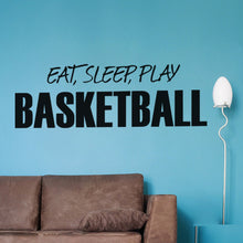 Characters "Basketball Eat Sleep Play" wall stickers home decor decals art For Kids Room  PVC 46*57CM SM6