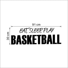 Characters "Basketball Eat Sleep Play" wall stickers home decor decals art For Kids Room  PVC 46*57CM SM6