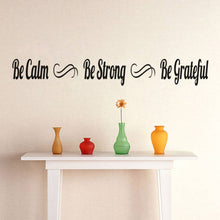 Characters "Be Calm Be Strong Be Grateful" wall stickers home decor decals art Background Characters  NEW PVC Black 42*50CM SM6