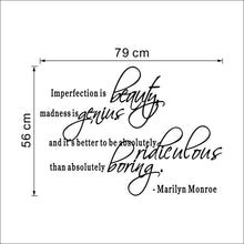 Characters " Beauty Genius..."  New Removable Wall Stickers Home Decor Sticker Decoration Black For Wall 42*56CM SM6