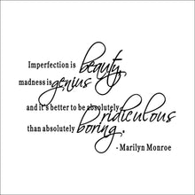 Characters " Beauty Genius..."  New Removable Wall Stickers Home Decor Sticker Decoration Black For Wall 42*56CM SM6