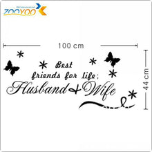 Characters "Best Friend Of Life Is Husband & Wife" Vinyl Wall Decals Art Sticker Removable Waterproof original size 50*45 cm SM6