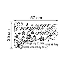 Characters "Everyone" Butterfly Pattern wall stickers home decor decals decoration  NEW PVC 45*80CM SM6