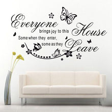 Characters "Everyone" Butterfly Pattern wall stickers home decor decals decoration  NEW PVC 45*80CM SM6