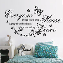 Characters "Everyone" Butterfly Pattern wall stickers home decor decals decoration  NEW PVC 45*80CM SM6