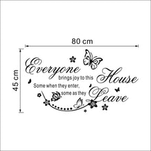 Characters "Everyone" Butterfly Pattern wall stickers home decor decals decoration  NEW PVC 45*80CM SM6