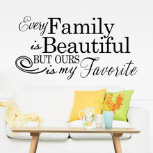 Characters "Family Beautiful" Wall Sticker Living Room Removable wall stickers home decor decoracion PVC Black 57*110CM SM6