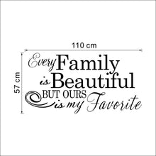 Characters "Family Beautiful" Wall Sticker Living Room Removable wall stickers home decor decoracion PVC Black 57*110CM SM6