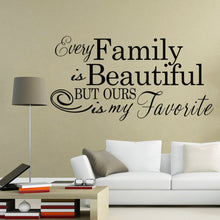 Characters "Family Beautiful" Wall Sticker Living Room Removable wall stickers home decor decoracion PVC Black 57*110CM SM6