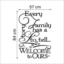 Characters "Family Story" Wall Sticker Living Room Removable stickers home decor decoracion vinyl Black 57*84CM SM6