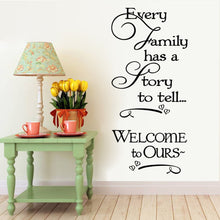 Characters "Family Story" Wall Sticker Living Room Removable stickers home decor decoracion vinyl Black 57*84CM SM6