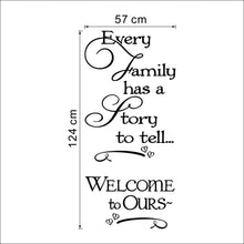 Characters "Family Story" Wall Sticker Living Room Removable stickers home decor decoracion vinyl Black 57*84CM SM6