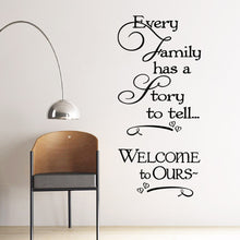 Characters "Family Story" Wall Sticker Living Room Removable stickers home decor decoracion vinyl Black 57*84CM SM6