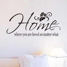 Characters "Home" flower  NEW Living Room Bedroom Backdrop home decoration wall sticker art 26*57CM SM6