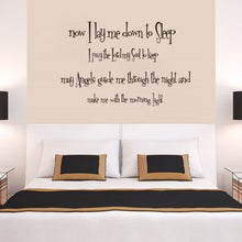 Characters "I Lay Me Down To Sleep" PVC Removable Wall Sticker Decor For bedroom living Rooms SM6