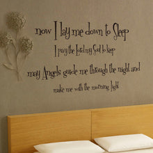 Characters "I Lay Me Down To Sleep" PVC Removable Wall Sticker Decor For bedroom living Rooms SM6