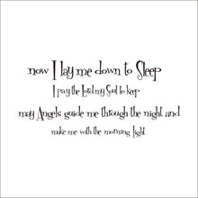 Characters "I Lay Me Down To Sleep" PVC Removable Wall Sticker Decor For bedroom living Rooms SM6
